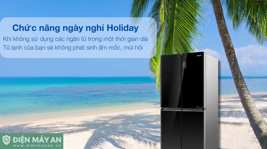 Tủ lạnh Aqua Inverter 469 lít Multi Door AQR-M536XA(GB)