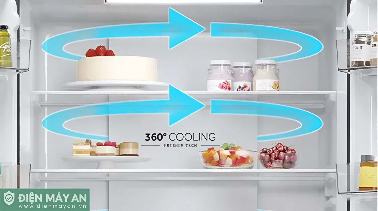 Tủ lạnh Aqua Inverter 469 lít Multi Door AQR-M560XA(GL)