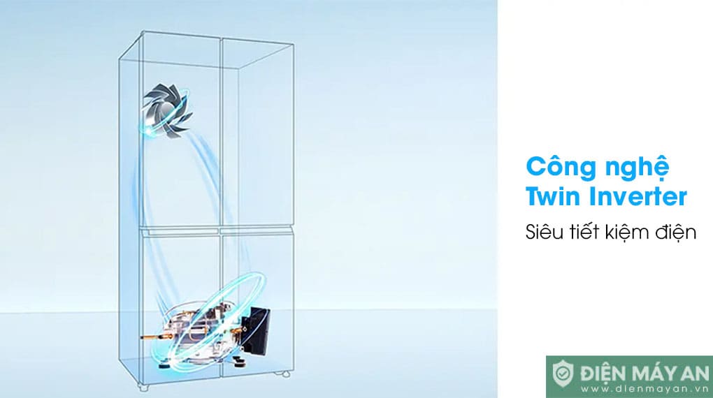 Tủ lạnh Aqua Inverter 469 lít Multi Door AQR-M560XA(GL)