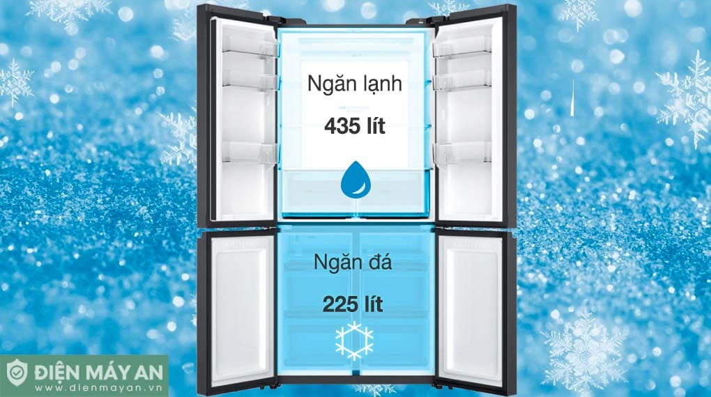 Tủ lạnh Aqua Inverter 660 lít Multi Door AQR-M727XA(GB)U1