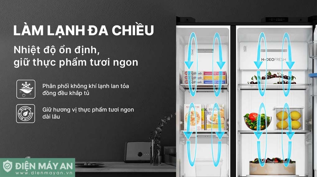 Tủ lạnh Aqua Inverter 569 lít Side By Side AQR-S633XA(SL)