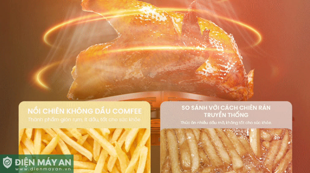 Nồi chiên không dầu Comfee 7.5 Lít CAD-75PG00A0