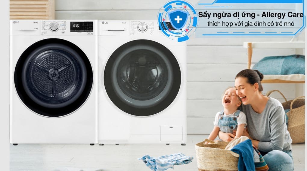 Máy sấy bơm nhiệt LG 10.5 kg DVHP50W