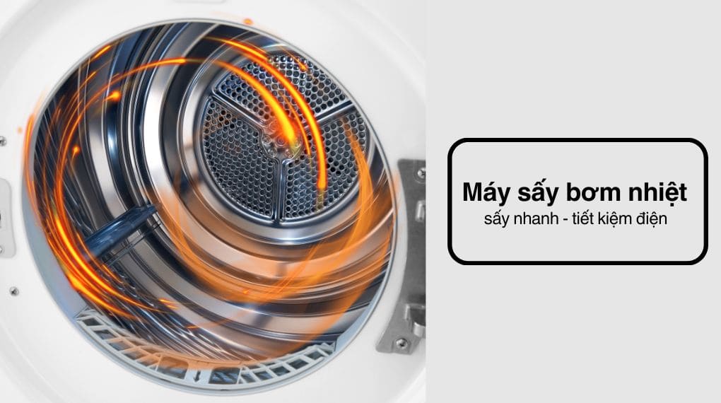 Máy sấy bơm nhiệt LG 10.5 kg DVHP50W