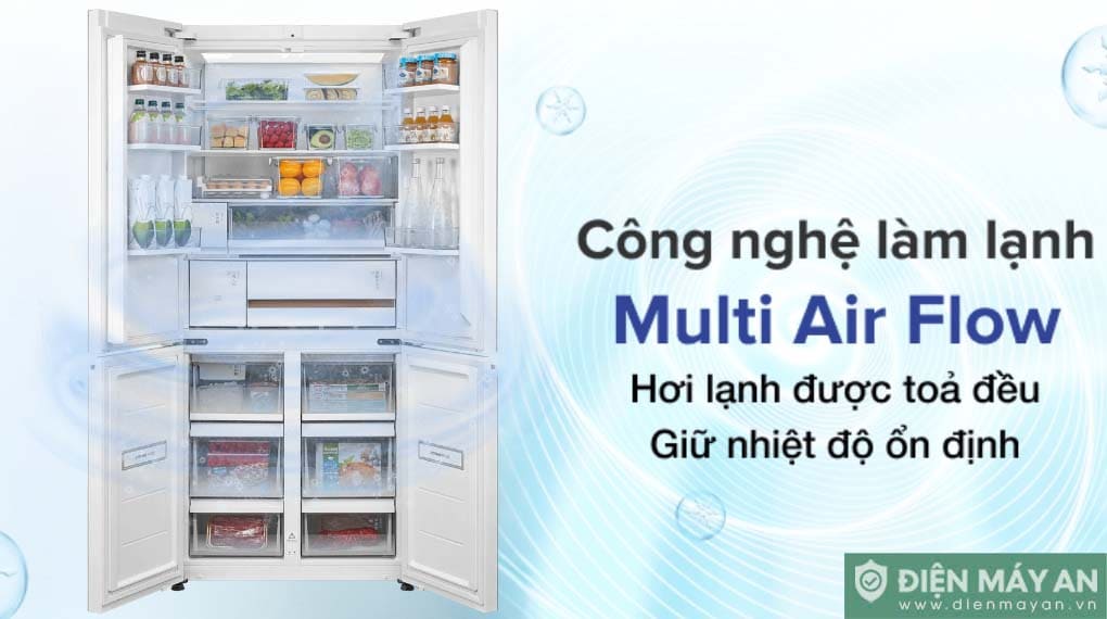 Tủ lạnh Toshiba Inverter 535 lít Japandi Multi Door GR-RF695WI-PGV(67)