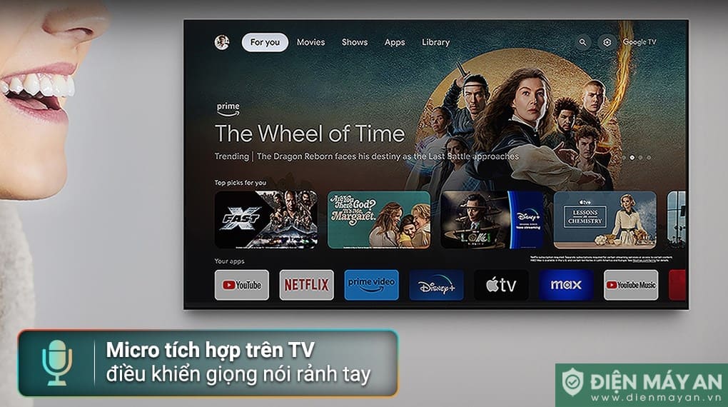 Google Tivi Mini LED Sony AI 4K 75 inch K-75XR50