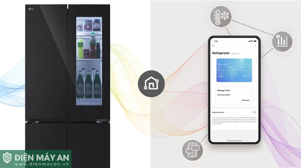 Tủ lạnh LG Inverter 617 lít Multi Door InstaView LFB61BLGAI