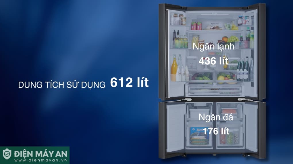 Tủ lạnh LG Inverter 612 lít Multi Door InstaView LFD61BLGAI