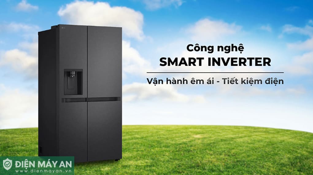 Tủ lạnh LG Inverter 641 lít Side By Side LSI63BLMA