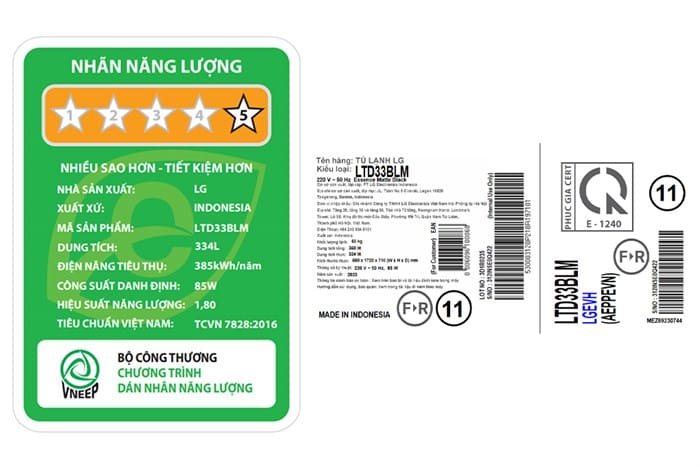 Tủ lạnh LG Inverter 334 lít LTD33BLM