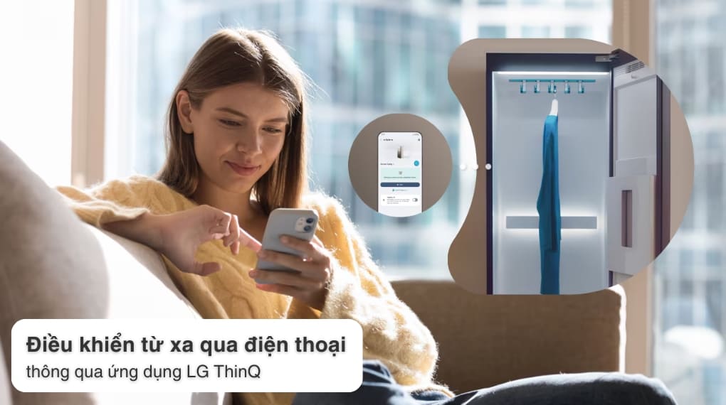 Tủ chăm sóc quần áo thông minh LG Styler Inverter 5 móc SC5MBR80H