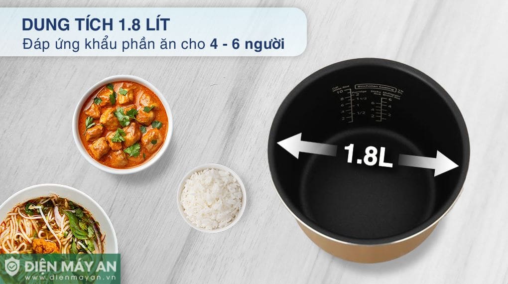 Nồi cơm điện tử 1.8L Panasonic SR-DL184WRA