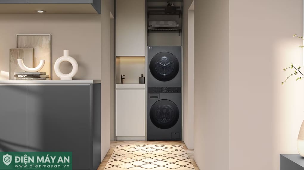 Tháp giặt sấy LG WashTower Inverter giặt 14 kg - sấy 10 kg WT1410NHB
