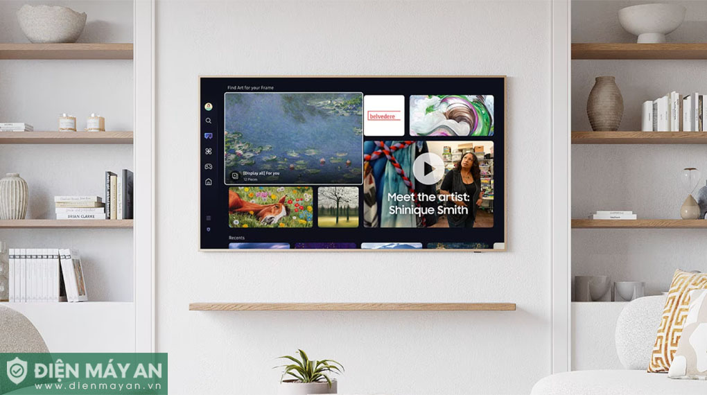 Smart Tivi Khung Tranh The Frame QLED Samsung 4K 75 inch QA75LS03D có thiết kế đơn giản nhưng tinh tế và độc đáo