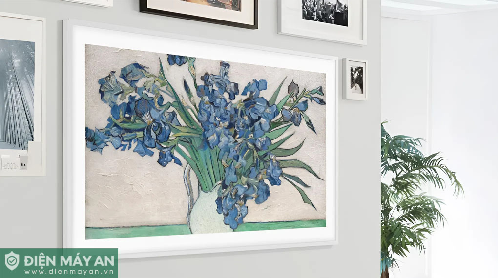 Khi không sử dụng, tivi The Frame 75LS03D như một tác phẩm hội họa đích thực