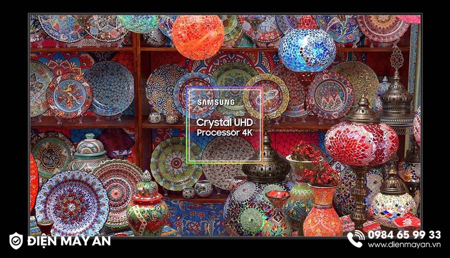 Bộ xử lý hình ảnh Crystal 4K của Smart tivi Samsung 4k 43 inch UA43DU7700 có khả năng nâng cấp tất cả nội dung lên chuẩn 4K