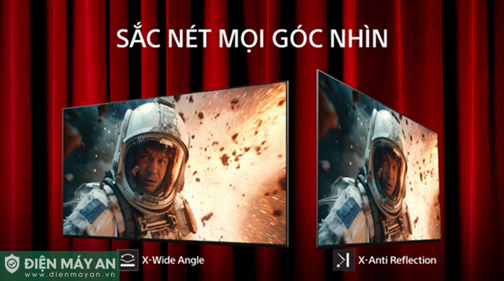 Công nghệ X-Anti Reflection giúp hạn chế phản quang, ảnh hưởng đến mắt trong quá trình xem tivi