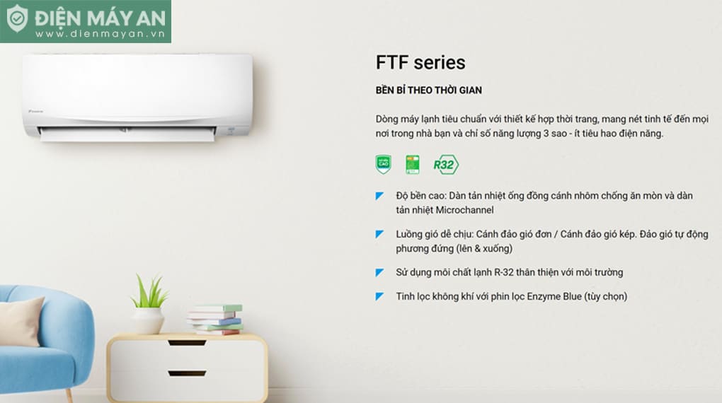 Điều Hòa Daikin 9000 BTU 1 Chiều FTF25XAV1V