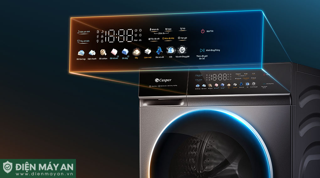 Máy Giặt Sấy Casper Inverter Prime Wash&Dry Giặt 11.5 Kg - Sấy 8 Kg WF-P115VGT11
