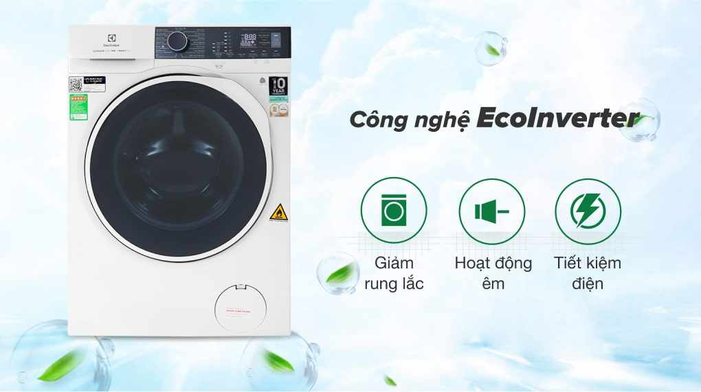 Máy Giặt Sấy Electrolux Inverter 10 Kg Sấy 7 Kg EWW1024P5WB