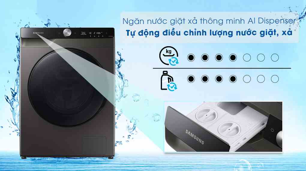 Máy Giặt Sấy Samsung AI Inverter 11kg Sấy 7kg WD11T734DBX/SV