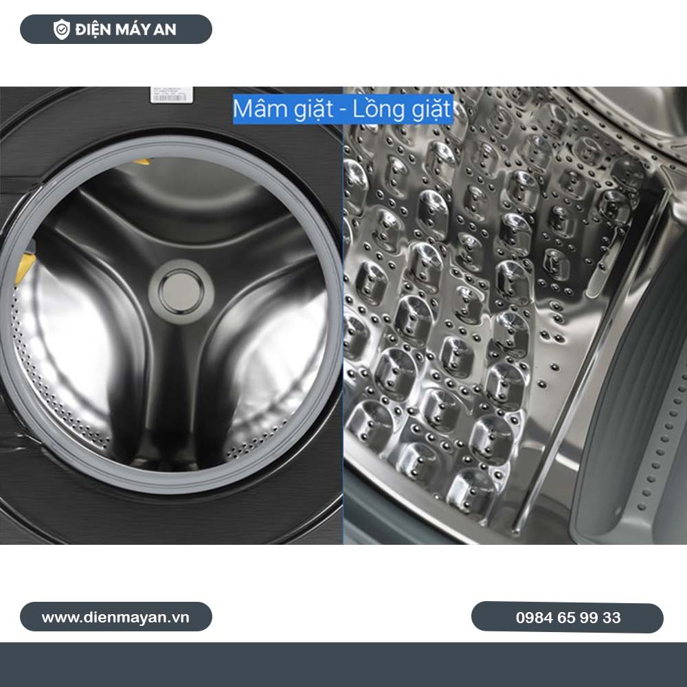 Máy Giặt Sấy Samsung Bespoke AI Inverter Giặt 21 Kg - Sấy 12 Kg WD21B6400KV/SV, Giá Tốt
