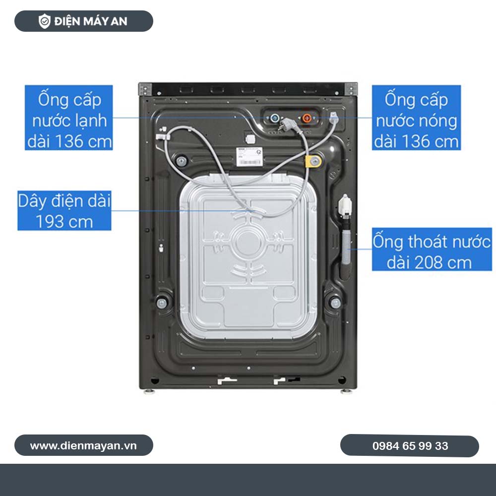 Máy Giặt Sấy Samsung Bespoke AI Inverter Giặt 21 Kg - Sấy 12 Kg WD21B6400KV/SV, Giá Tốt