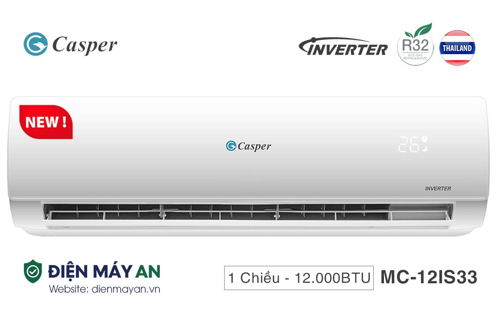 Điều Hòa Casper Inverter 12000 BTU 1 Chiều MC-12IS33