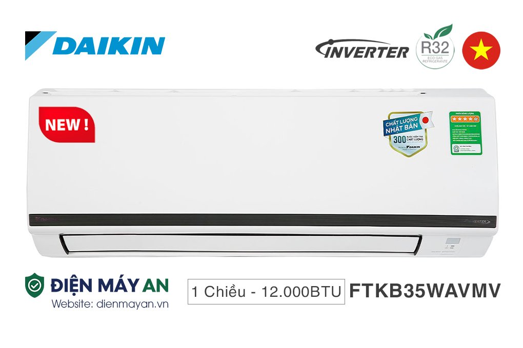 Điều Hòa Daikin Inverter 12000 BTU 1 Chiều FTKB35WAVMV