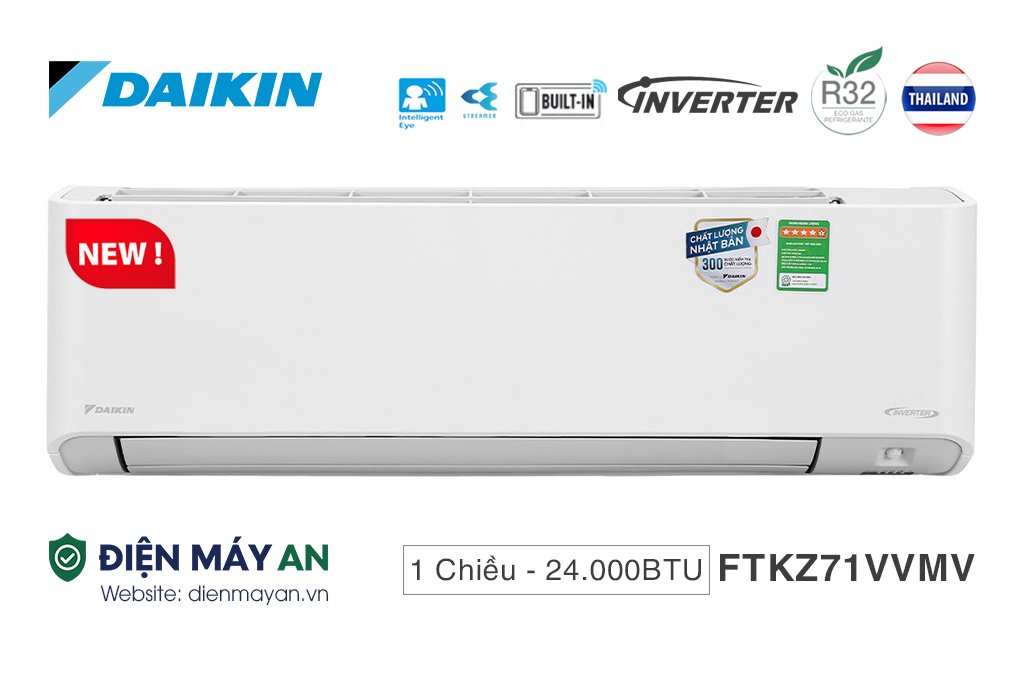 Điều Hòa Daikin Inverter 24000 BTU 1 Chiều FTKZ71VVMV