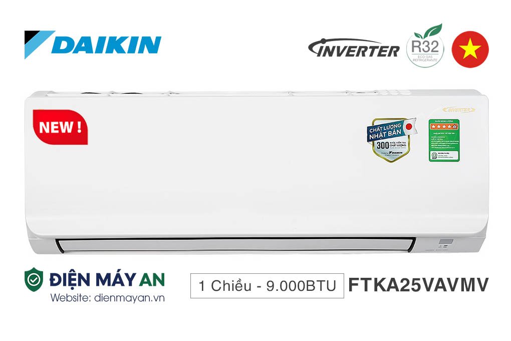 Điều Hòa Daikin Inverter 9000 BTU 1 Chiều FTKA25VAVMV