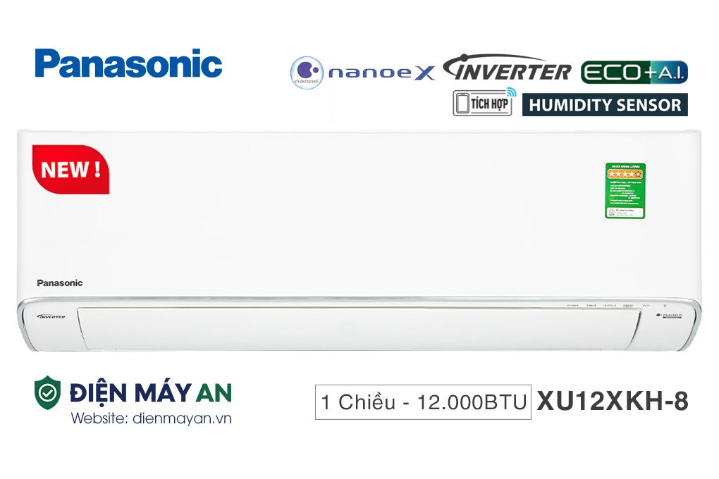 Điều Hòa Panasonic 12000BTU 1 Chiều Inverter Cao Cấp XU12XKH-8