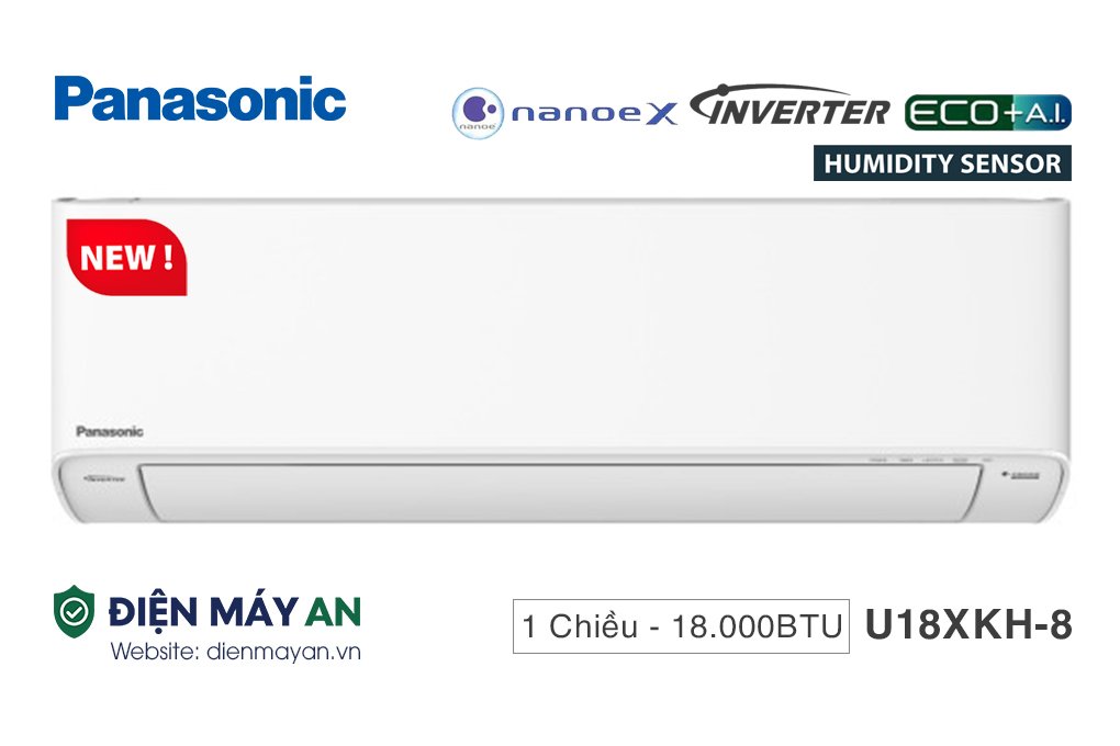 Điều Hòa Panasonic 18000BTU 1 Chiều Inverter U18XKH-8
