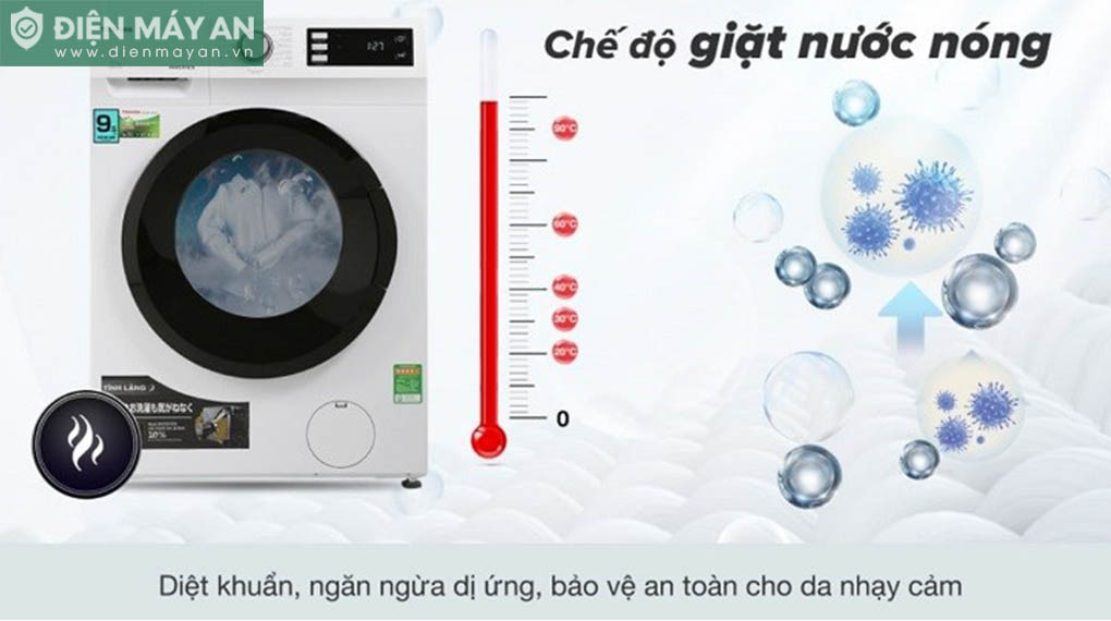 Chế Độ Giặt Nước Nóng Trên Máy Giặt