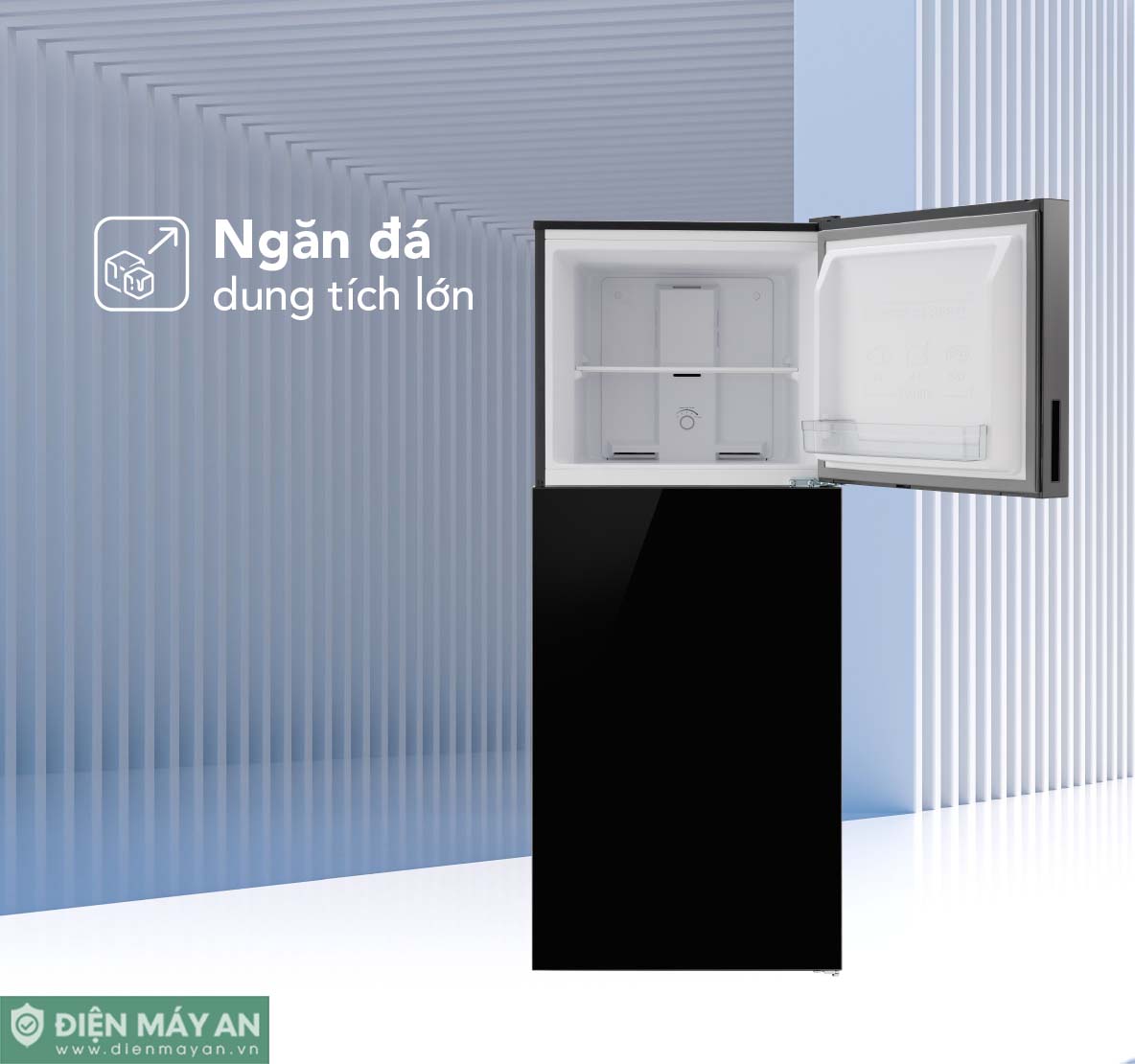 Tủ Lạnh Funiki Cánh Kính Inverter 286 Lít HR T8286GB - ngăn đá