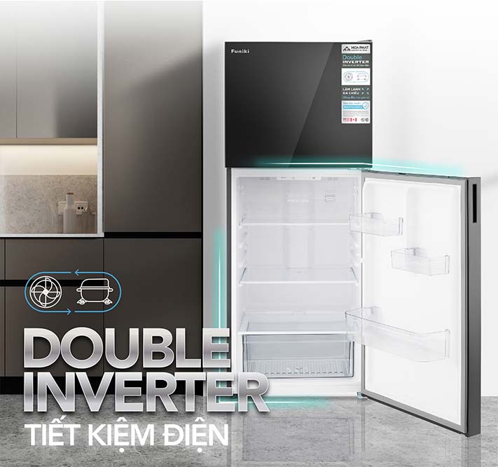 Tủ Lạnh Funiki Cánh Kính Inverter 286 Lít HR T8286GB - công nghệ tiết kiệm điện