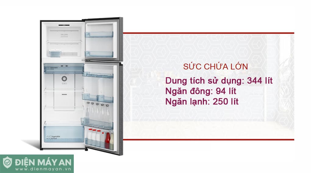 Tủ Lạnh Hitachi Inverter 344 Lít HRTN6379SGBKVN
