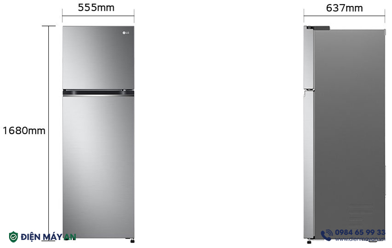 Tủ Lạnh LG Inverter 266 Lít GV-B262PS