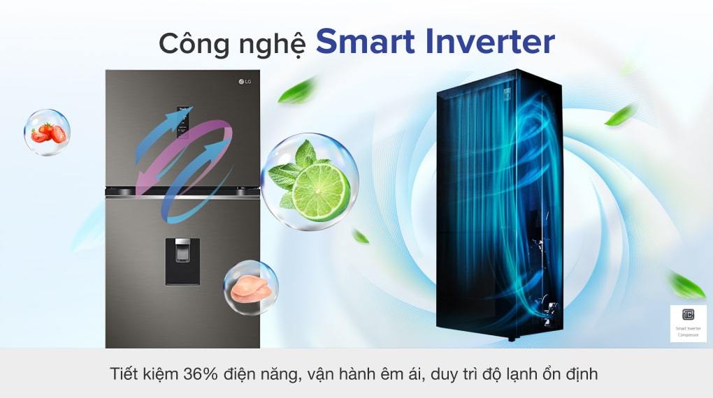 Tủ Lạnh LG Inverter 394 Lít GN-D392PSA