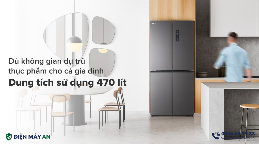 Tủ Lạnh LG Inverter 470 Lít Multi Door GR-B50BL Giá Tốt Nhất