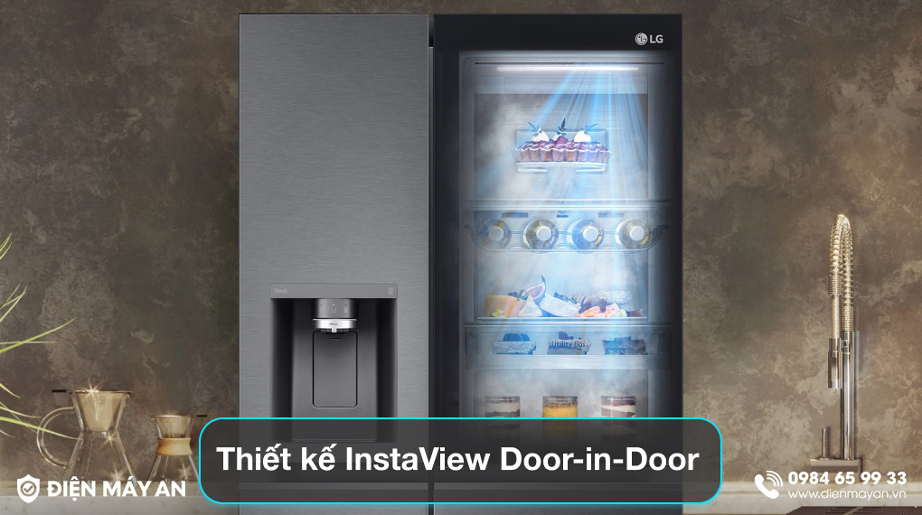 Tủ Lạnh LG Inverter 635 Lít Side By Side InstaView Door-in-Door GR-X257BL