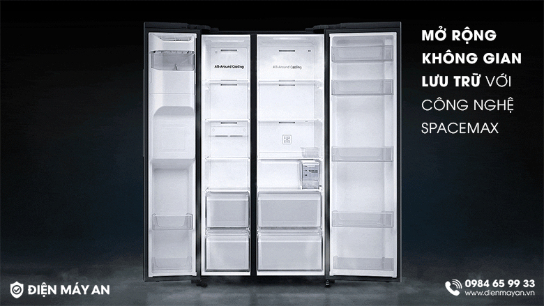 Tủ Lạnh Samsung Inverter 635 Lít Side By Side RS64R5301B4/SV