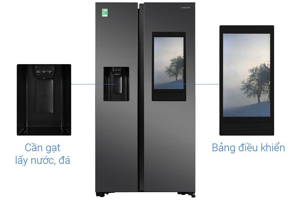 Tủ Lạnh Family Hub Samsung Inverter 616 Lít RS64T5F01B4/SV