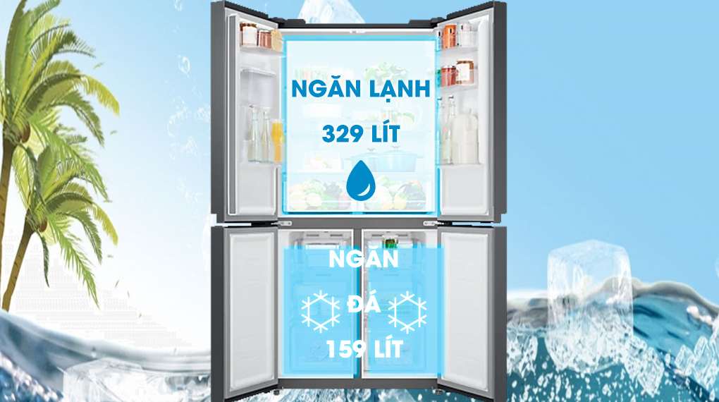 Tủ Lạnh Multi Door Samsung Inverter 488 Lít RF48A4010B4/SV