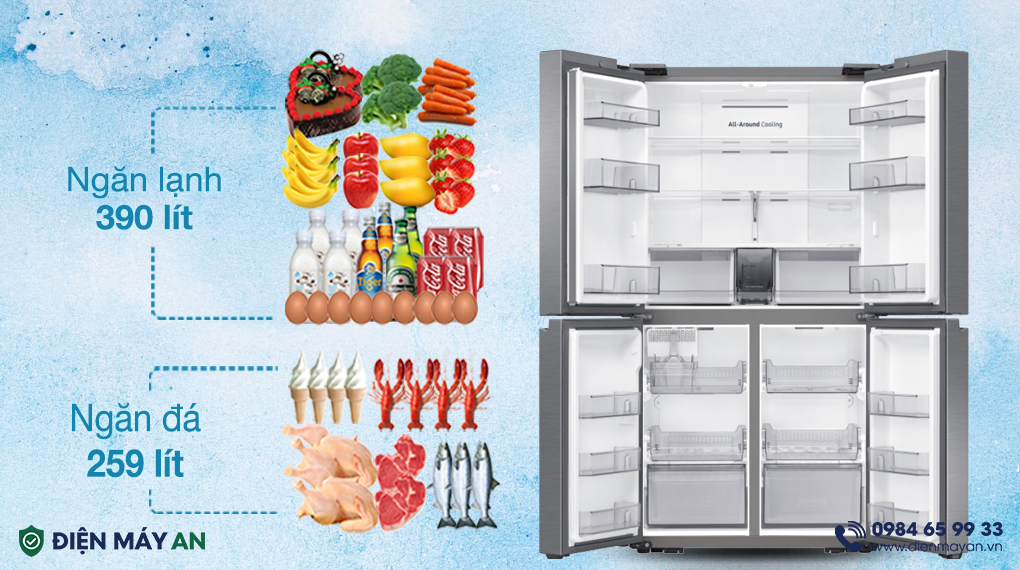 Tủ Lạnh Samsung Inverter 649 Lít Multi Door RF59C700ES9/SV