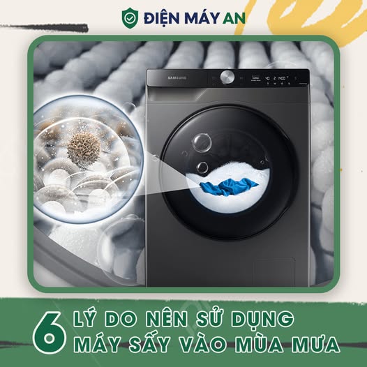 6 Lý Do Nên Sử Dụng Máy Sấy Vào Mùa Mưa