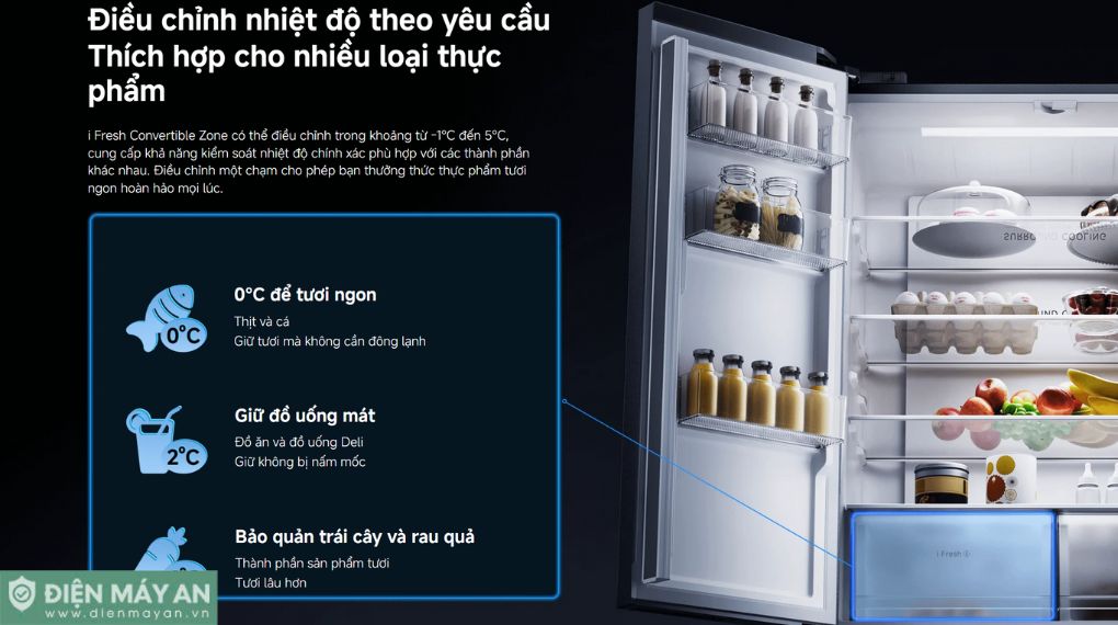 Tủ lạnh Xiaomi Mijia Inverter 510 lít Multi Door MRC51HMPA - Bản quốc tế