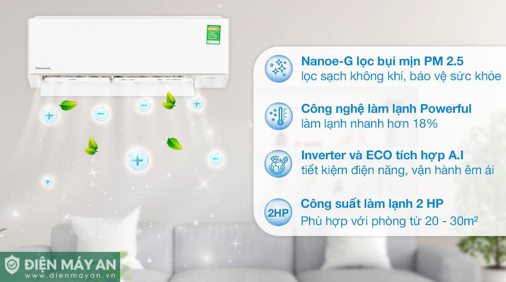 Điều Hoà Panasonic Inverter 18000 BTU 2 Chiều CU/CS-YZ18AKH-8