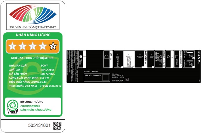 Google Tivi OLED Sony 4K 77 Inch XR-77A80L