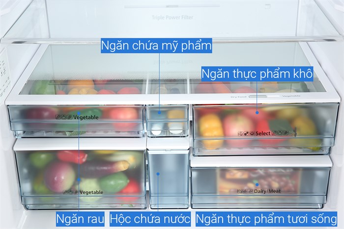 Tủ Lạnh Hitachi Inverter 569 Lít Multidoor R-WB640PGV1 GMG